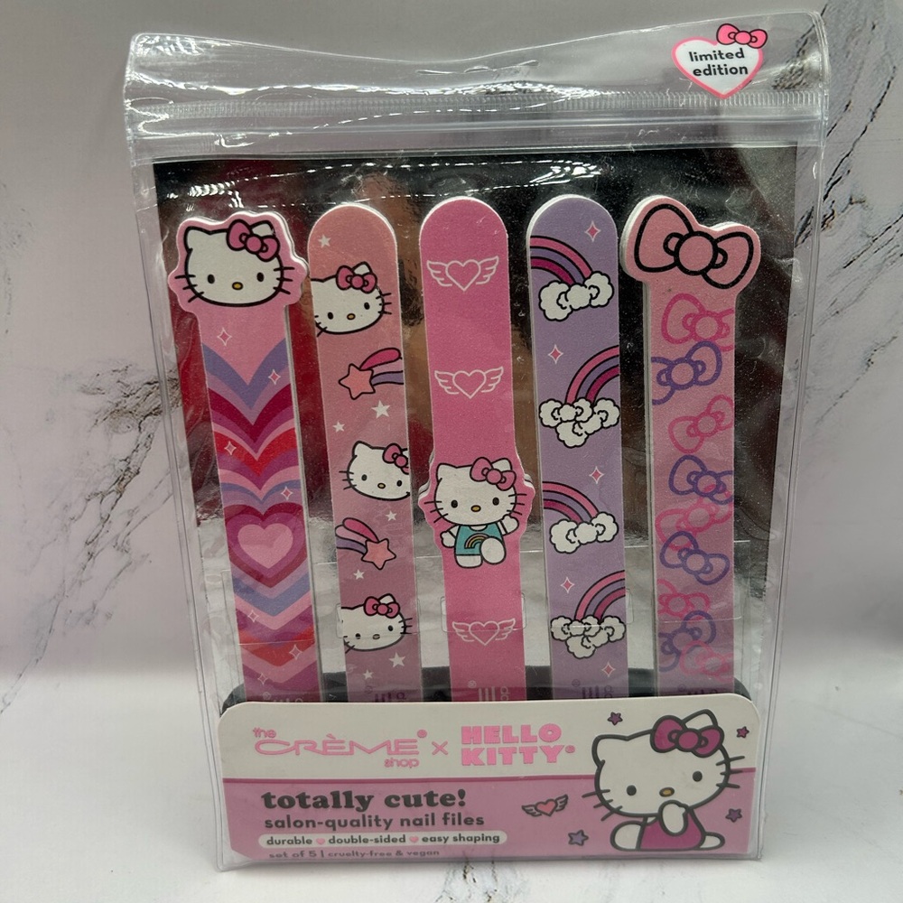 Hello Kitty Spa Headband + “Totally Cute” Nail File Set + Reversible Plushie NWT - Picture 2 of 12